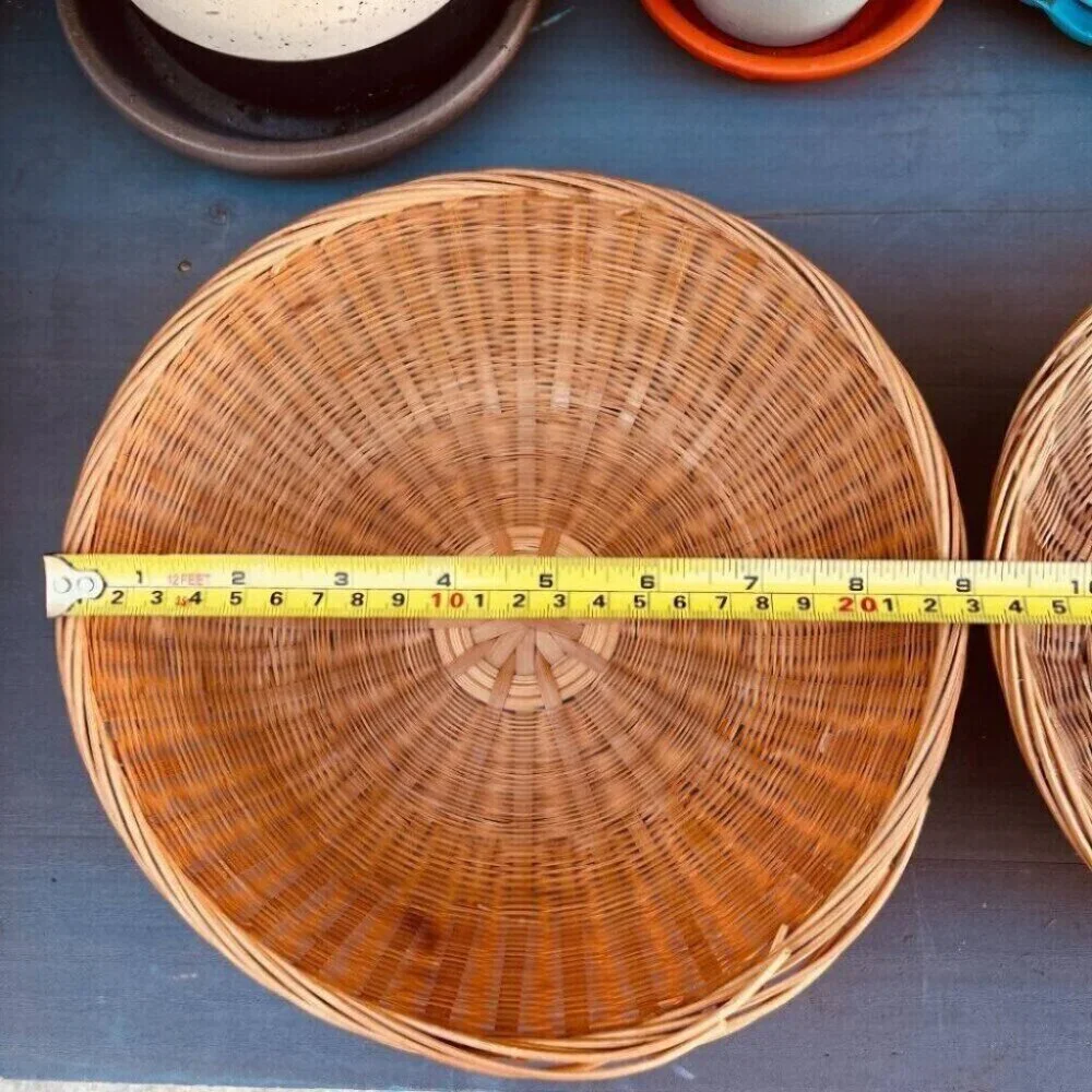 Woven Vintage Baskets Bowl Plants
